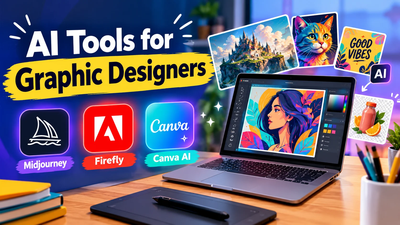 AI Tools for Graphic Designers: Midjourney, Firefly & Canva AI